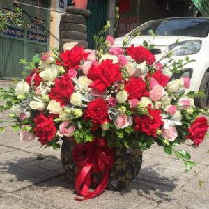 Giỏ hồng đỏ 04